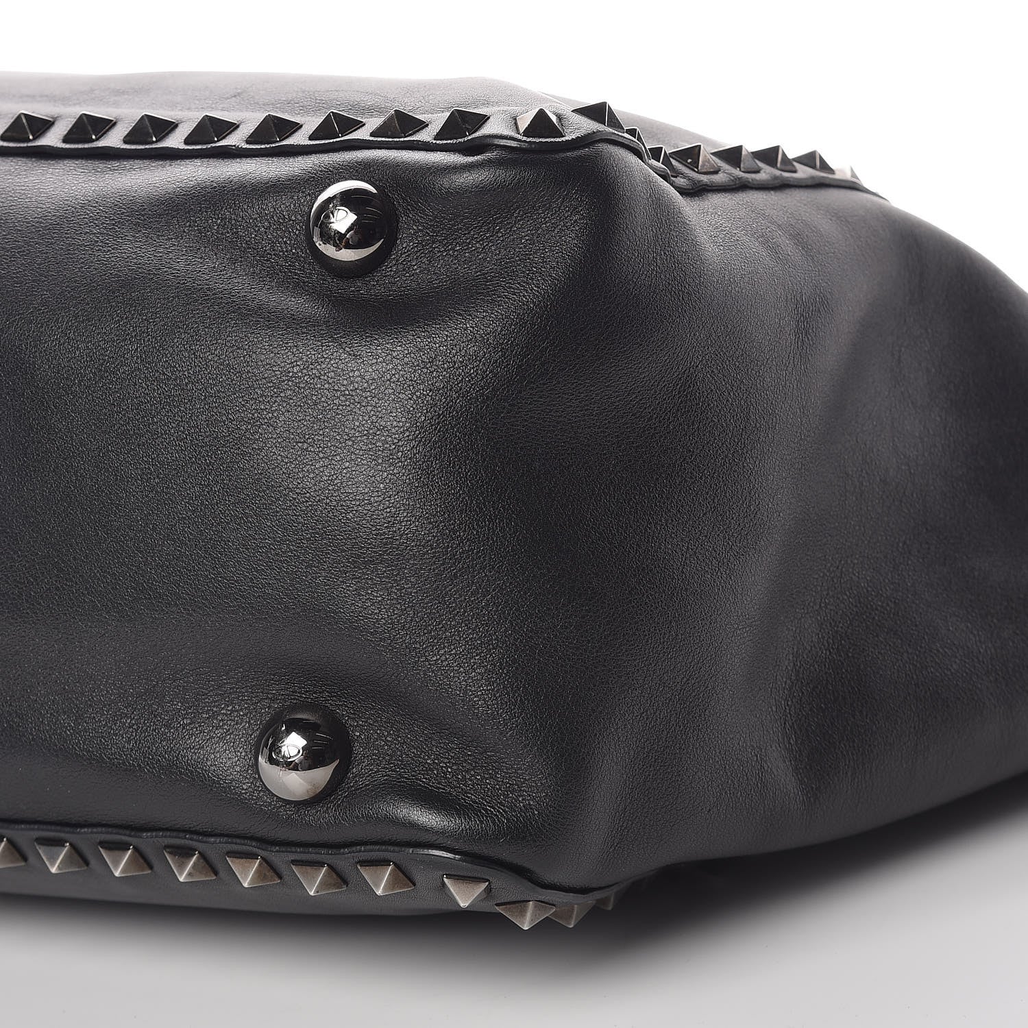 Valentino Garavani Vitello Medium Rockstud Tote Black 12 of 15