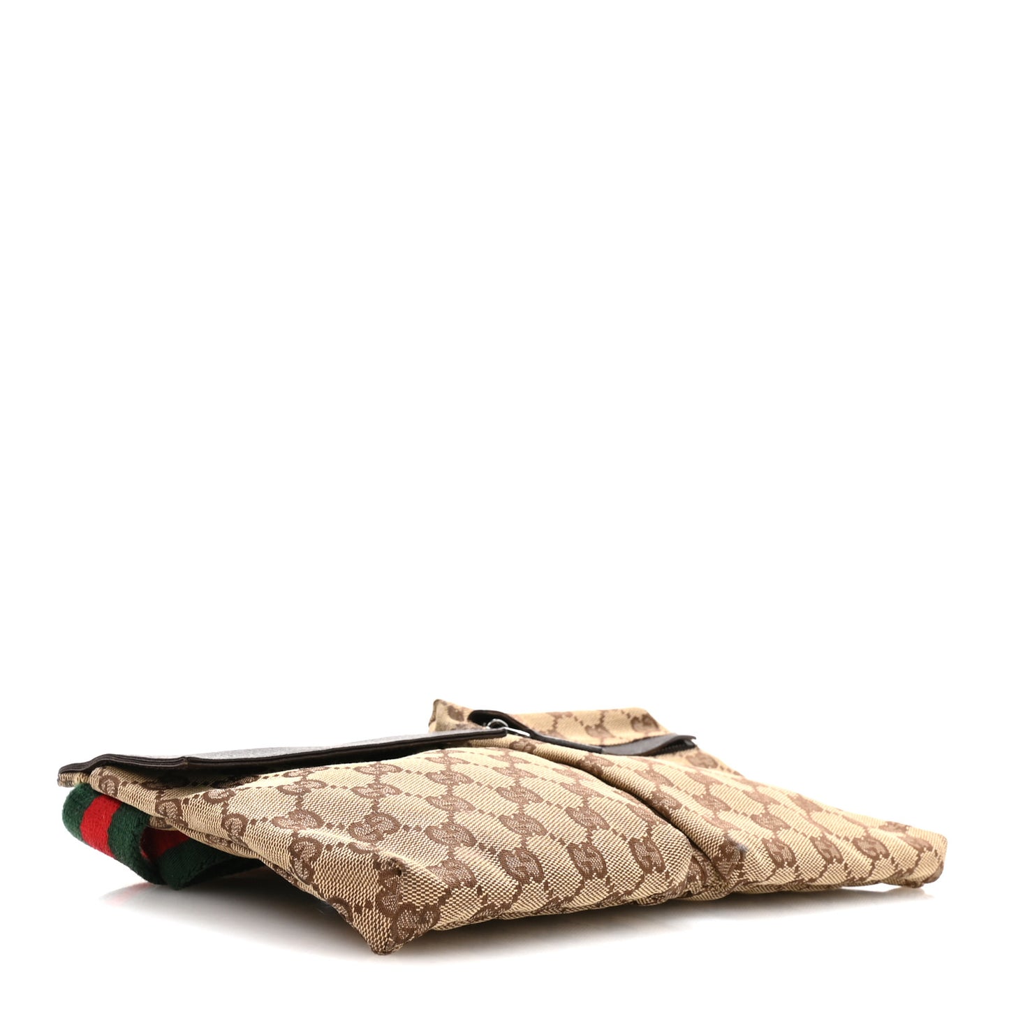Monogram Web Belt Bag Dark Brown
