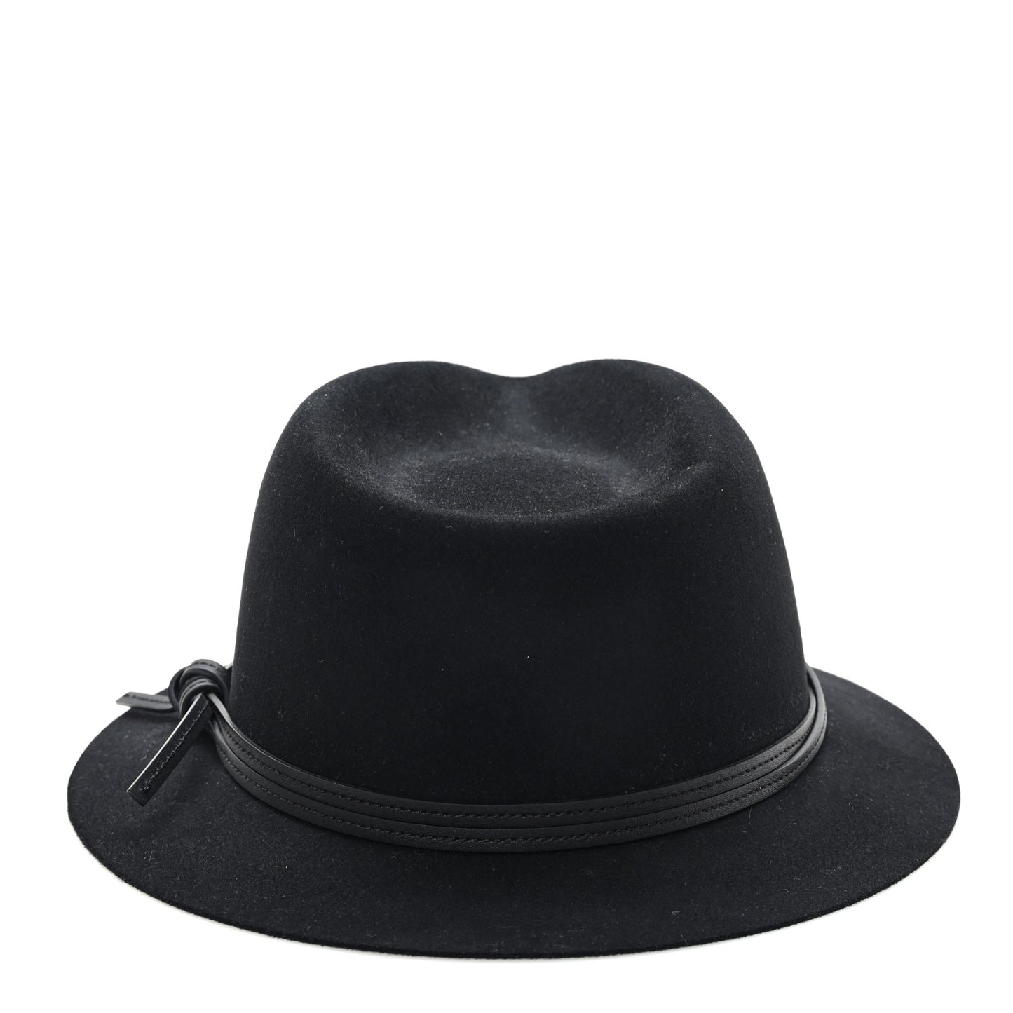 Rabbit Felt Calfskin Hat 59 Black