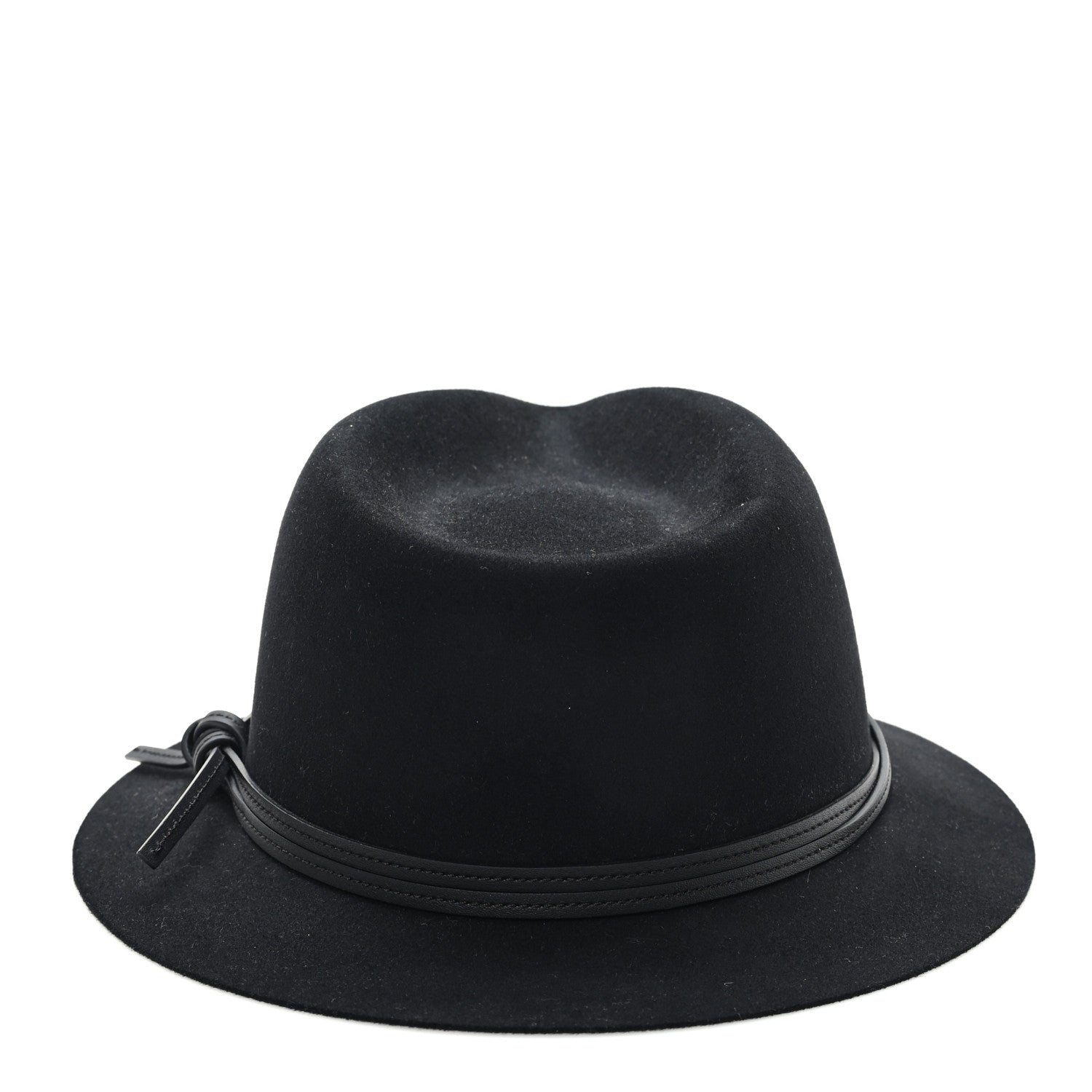 Hermes Rabbit Felt Calfskin Hat 59 Black 5 of 9