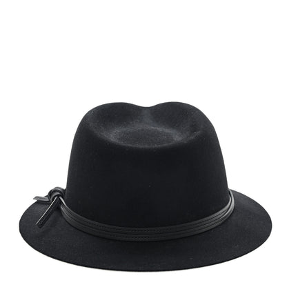 Hermes Rabbit Felt Calfskin Hat 59 Black 5 of 9