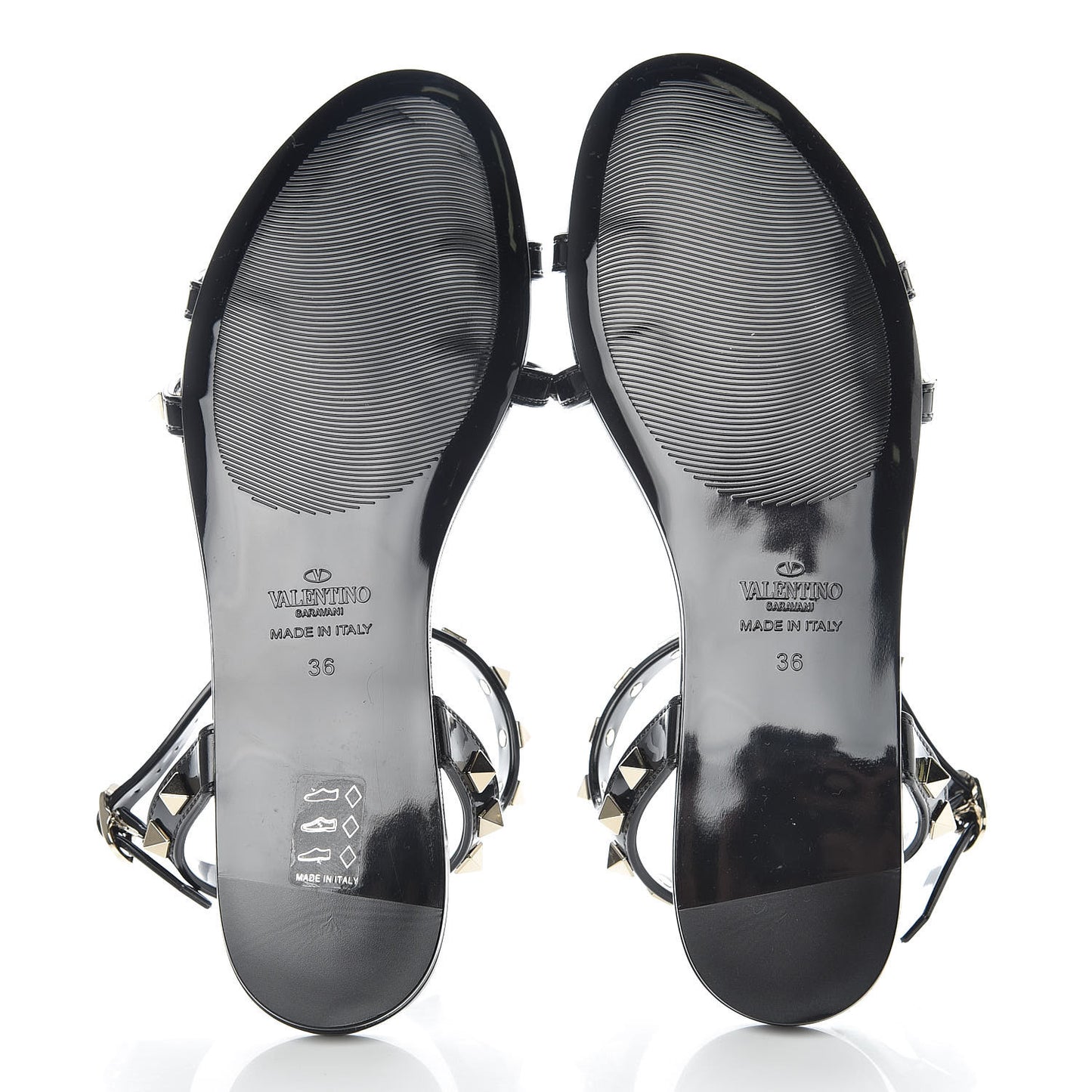 PVC Jelly Rockstud Caged Sandals 36 Black