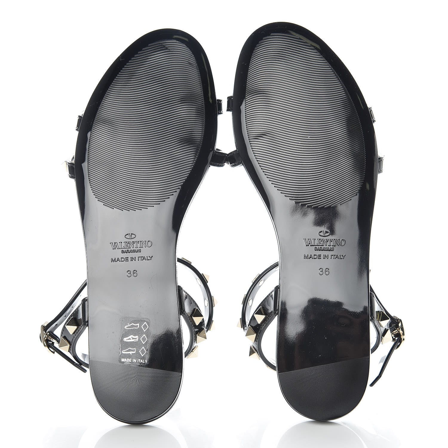 Valentino Garavani PVC Jelly Rockstud Caged Sandals 36 Black 5 of 7