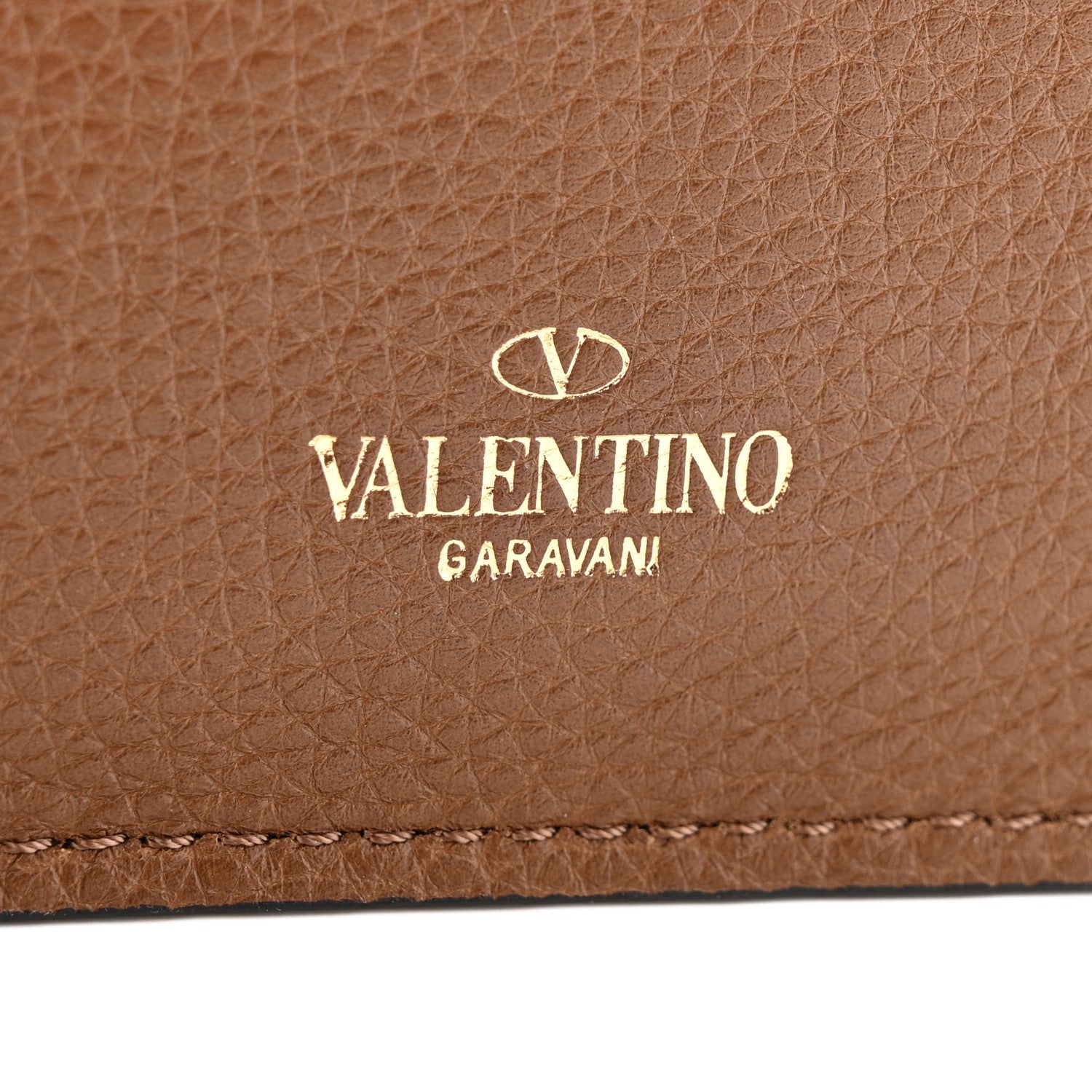 Valentino Garavani Pebbled Calfskin T.B.C. Braided Strap Clutch Brown 5 of 9