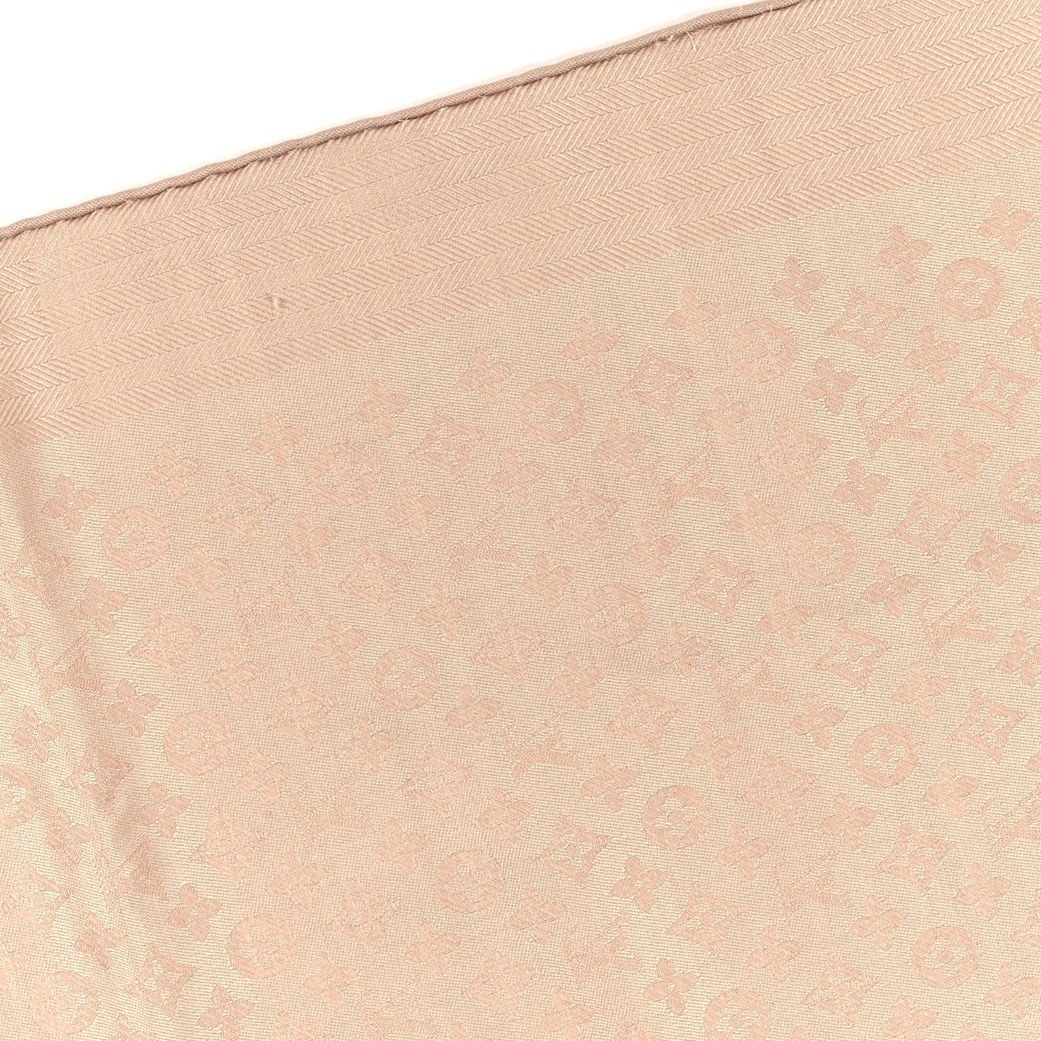 Louis Vuitton Wool Silk Monogram Evermore Shawl Latte 4 of 4