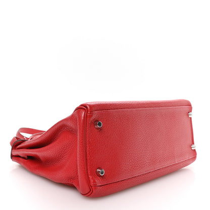 Hermes Taurillon Clemence Kelly Retourne 32 Rouge Casaque 5 of 10