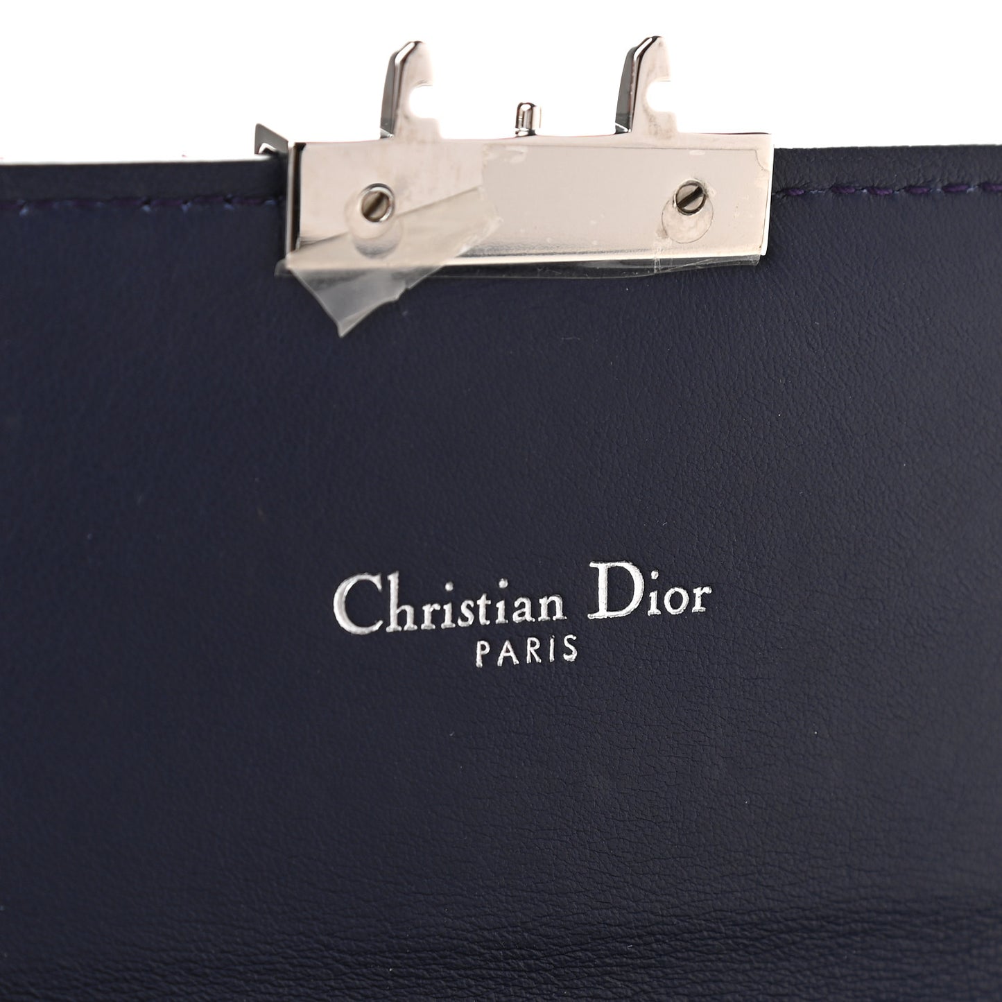 Patent Cannage Miss Dior Chain Wallet Purple