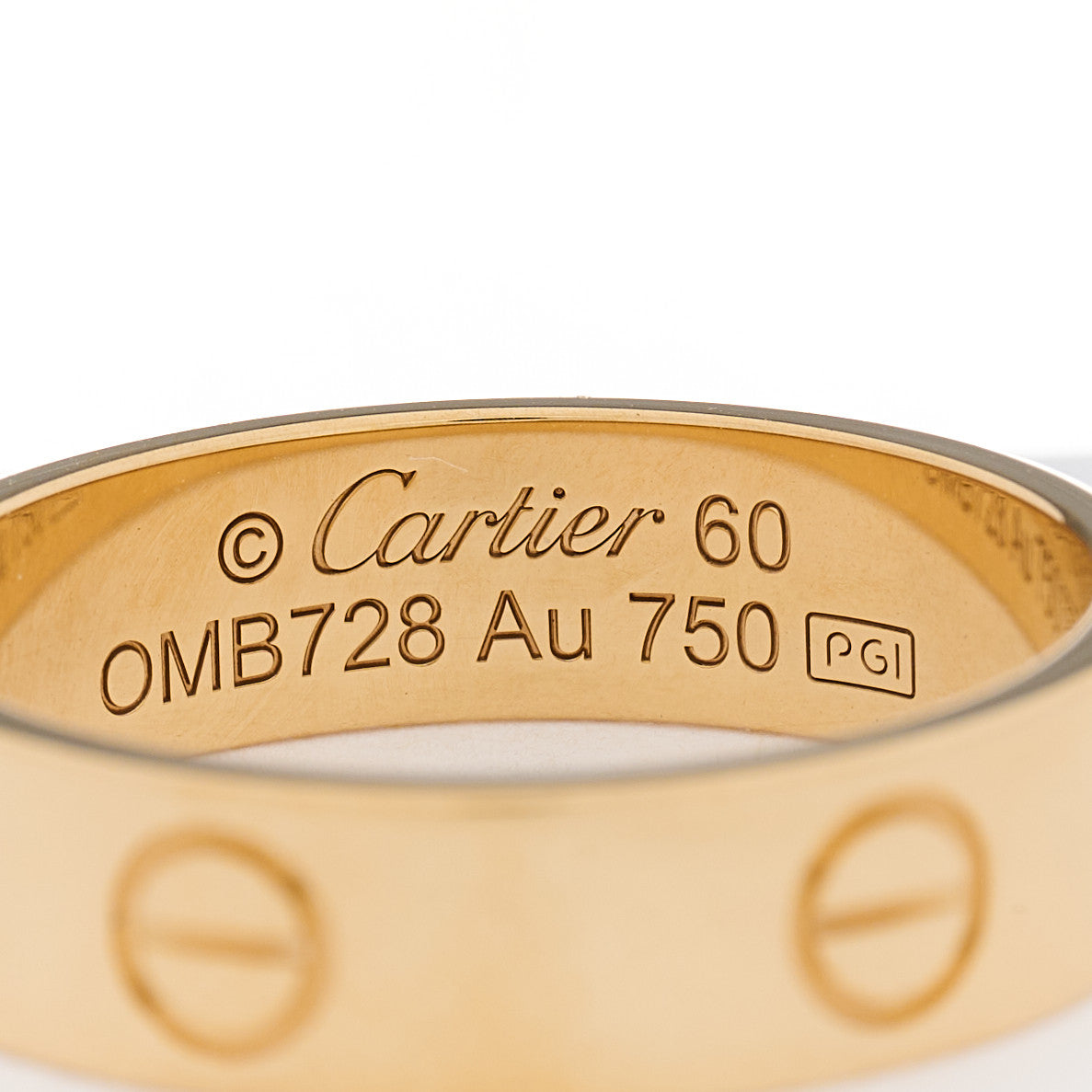 Cartier 18K Yellow Gold 5.5mm LOVE Ring 60 9 4 of 4