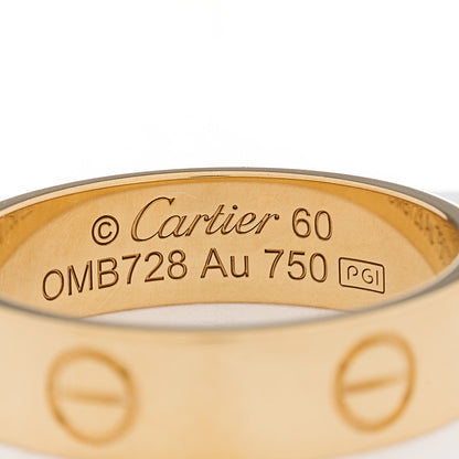 Cartier 18K Yellow Gold 5.5mm LOVE Ring 60 9 4 of 4