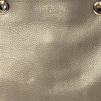 Gucci Metallic Calfskin Small Bamboo Shopper Tote Grey 7 of 9