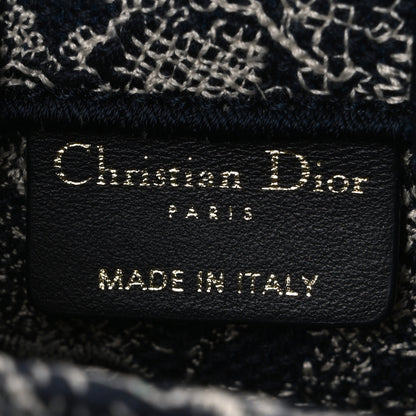 Christian Dior Canvas Toile de Jouy Reverse Embroidered Mini Book Tote Phone Bag Blue 6 of 10