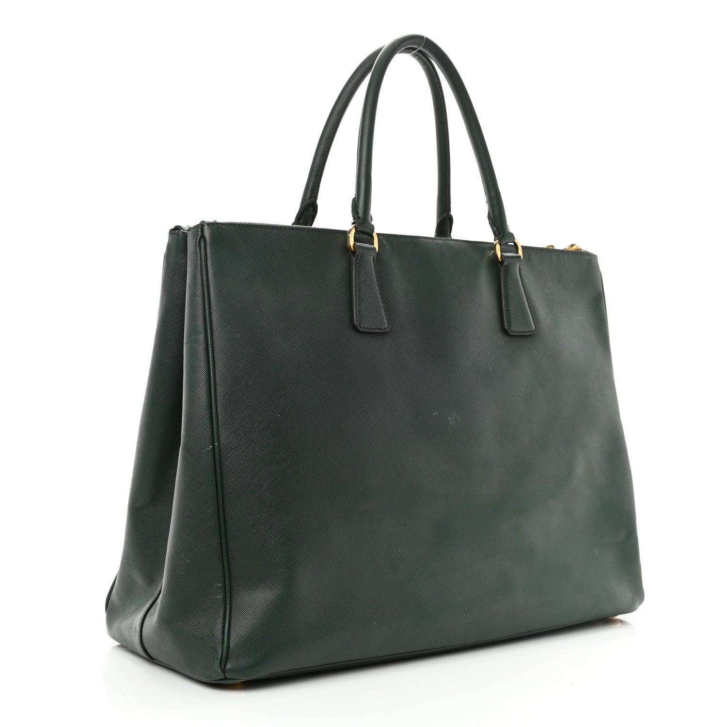 Prada Saffiano Large Galleria Double Zip Tote Militare 2 of 17