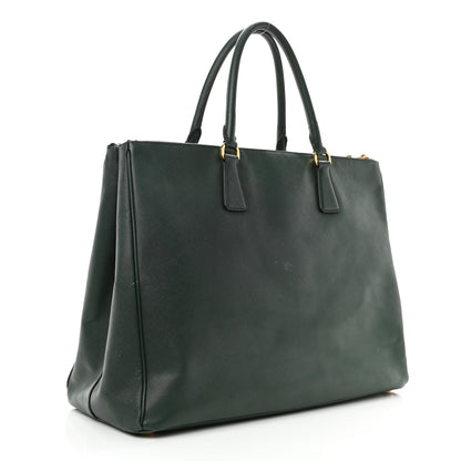 Prada Saffiano Large Galleria Double Zip Tote Militare 2 of 17