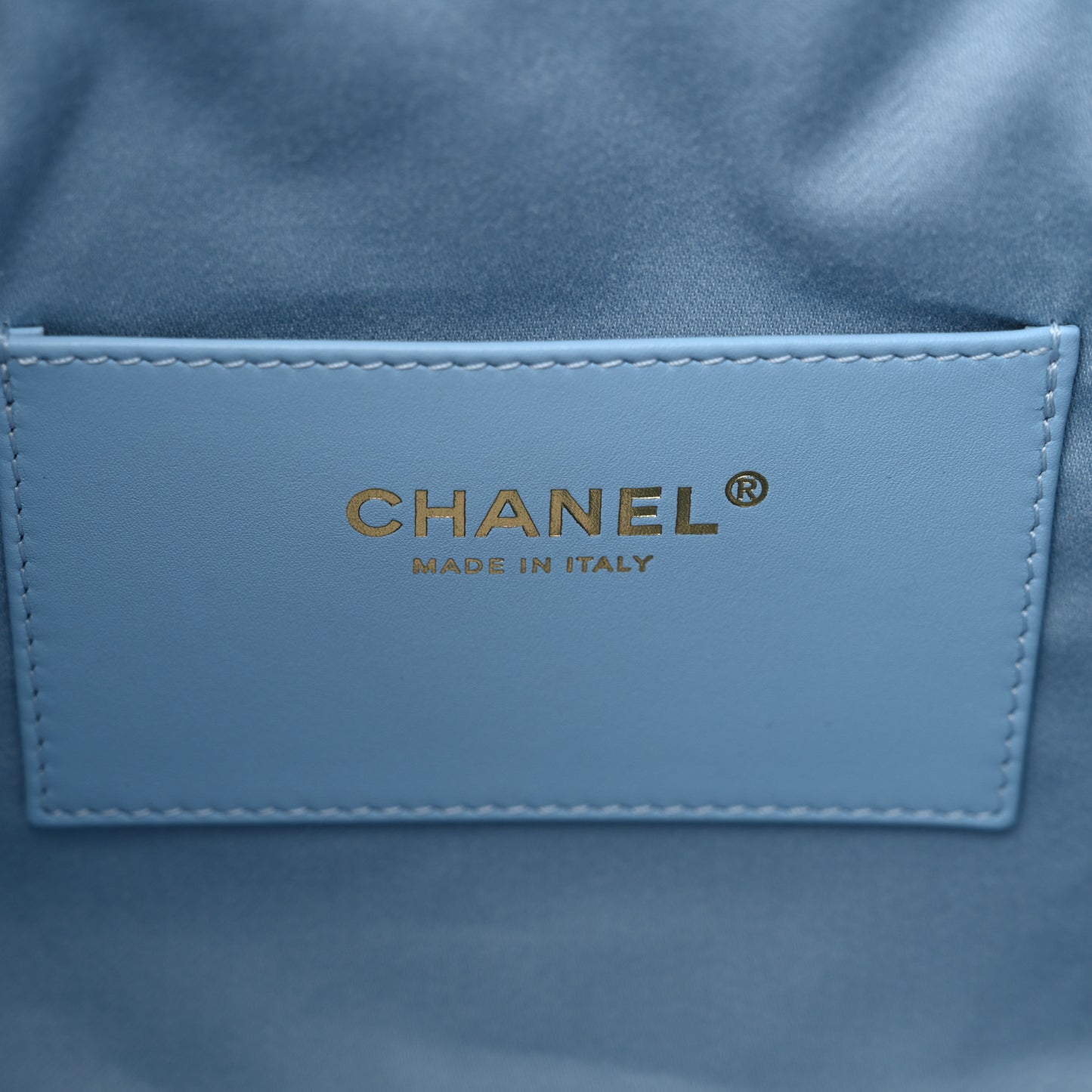 Washed Denim Quilted Small Chanel 25 Handbag Blue