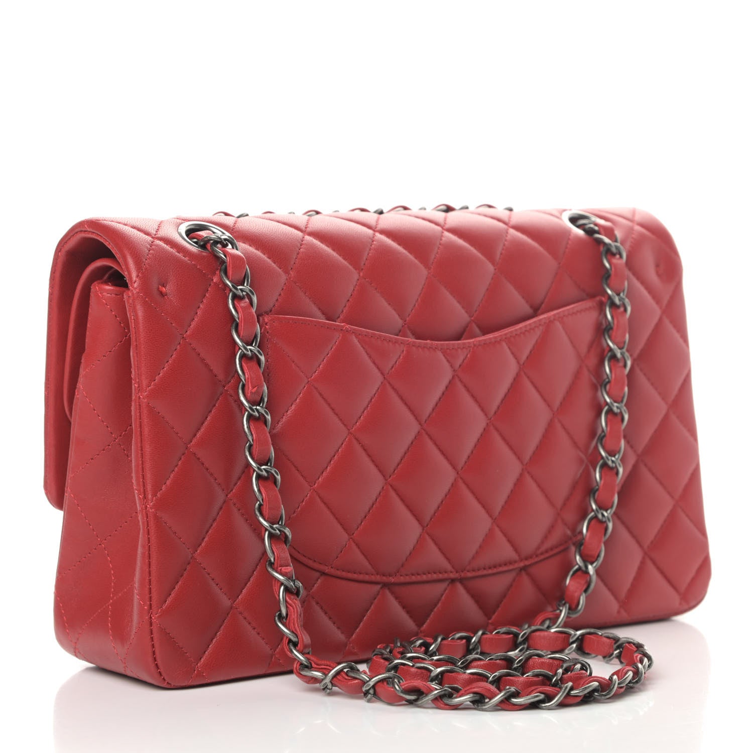 Chanel Lambskin Quilted Medium Double Flap Red 2 of 6