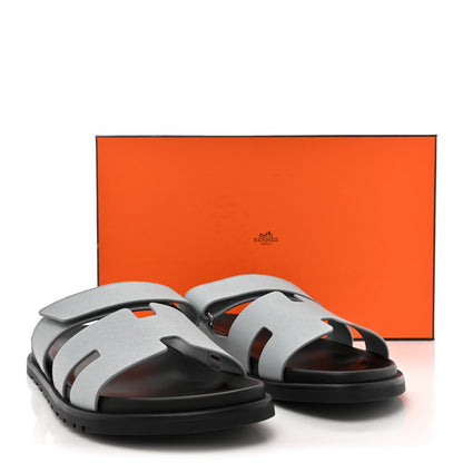 Hermes Epsom Mens Chypre Sandals 42.5 Gris Nuage 9 of 9