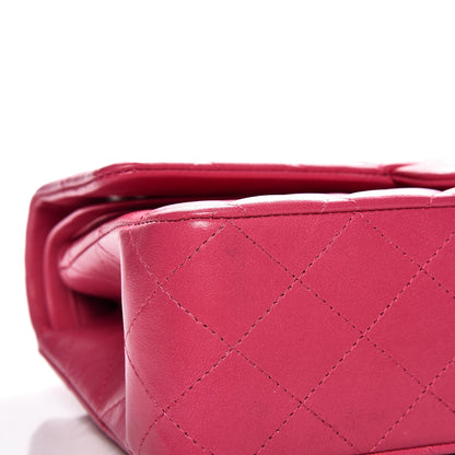 Chanel Lambskin Quilted Medium Double Flap Dark Pink 8 of 12