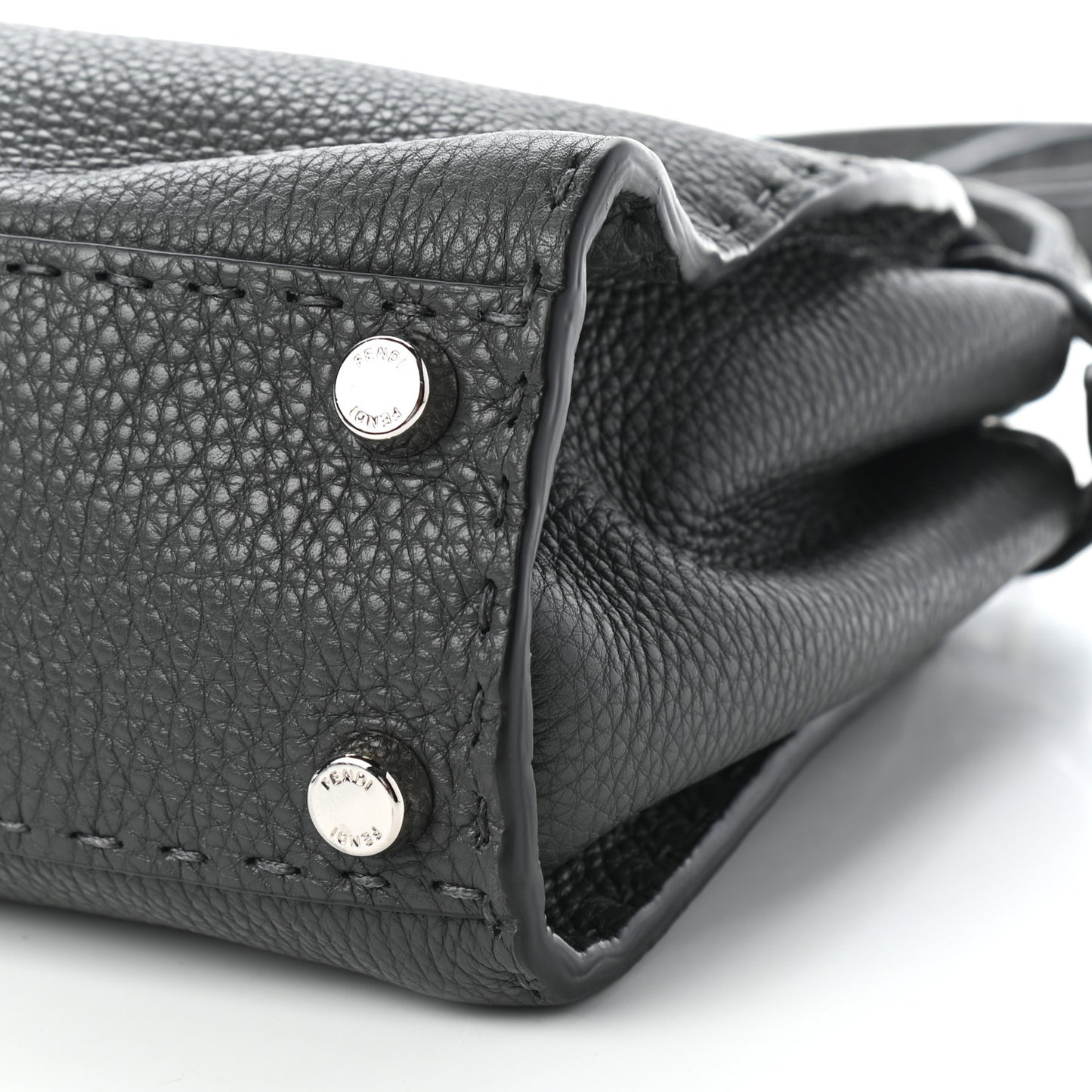 Cuoio Romano Selleria Bi-Color Mini Peekaboo Iconic Satchel Asfalto Latte