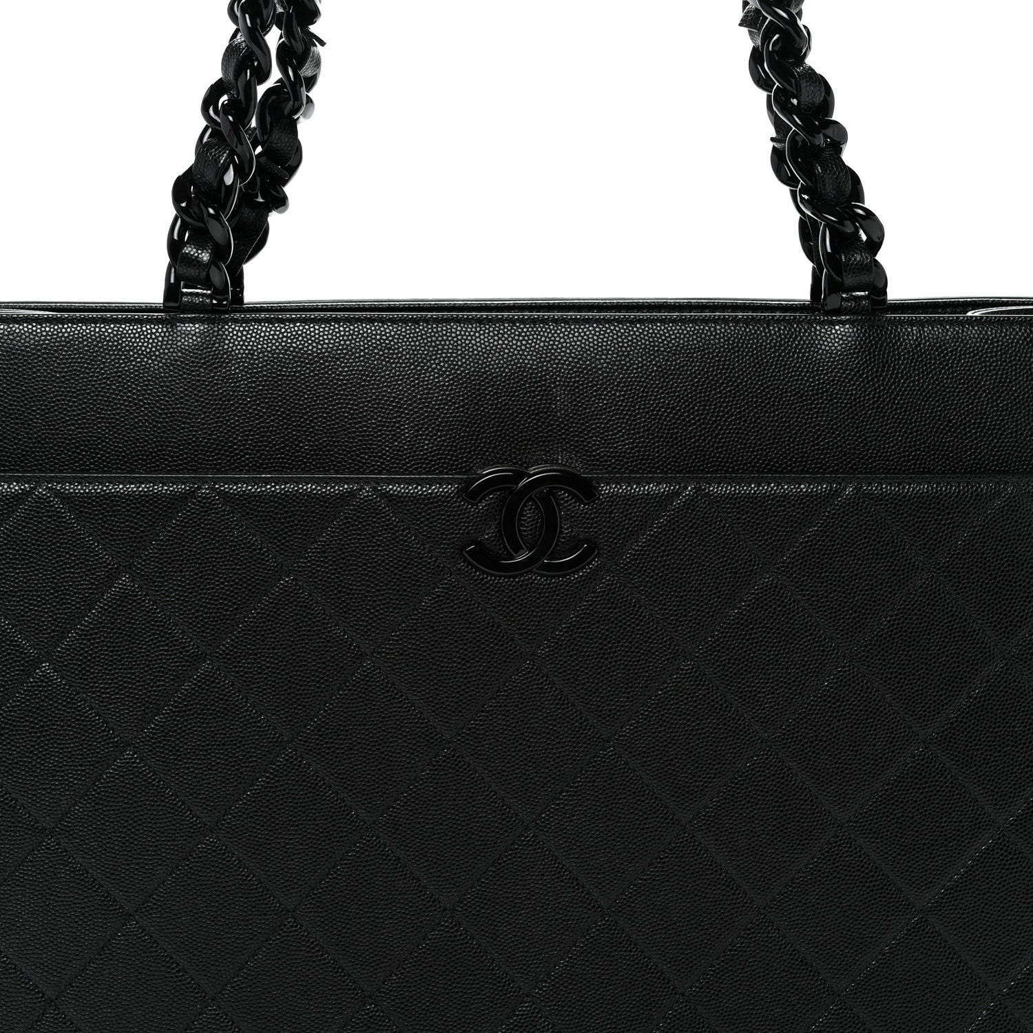 Chanel Caviar Quilted My Everything Large Shopping Tote Black 8 of 10