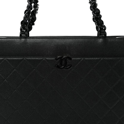Chanel Caviar Quilted My Everything Large Shopping Tote Black 8 of 10