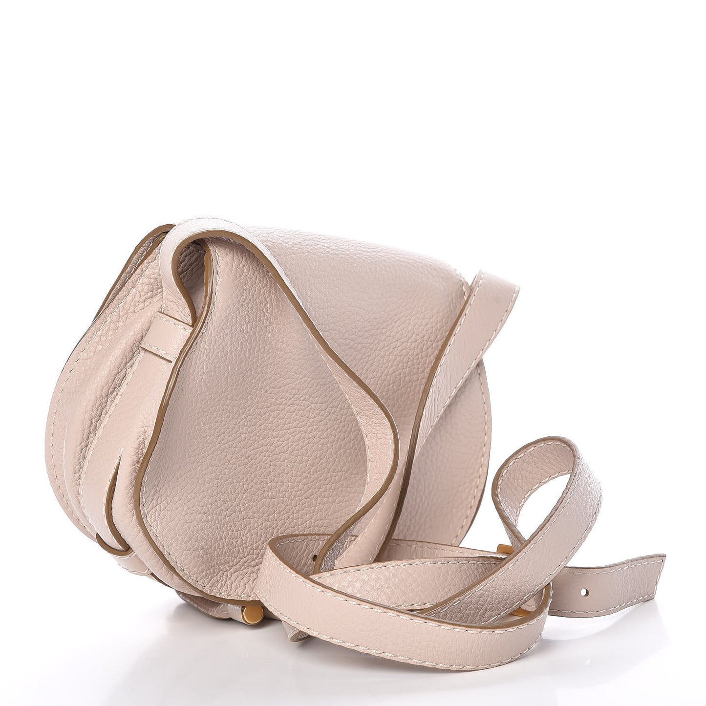 Calfskin Mini Marcie Round Crossbody Bag Abstract White