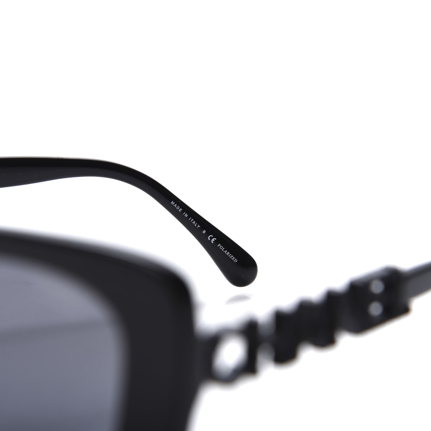 Chanel Acetate Strass Polarized Square Sunglasses 5422-B Black 5 of 9