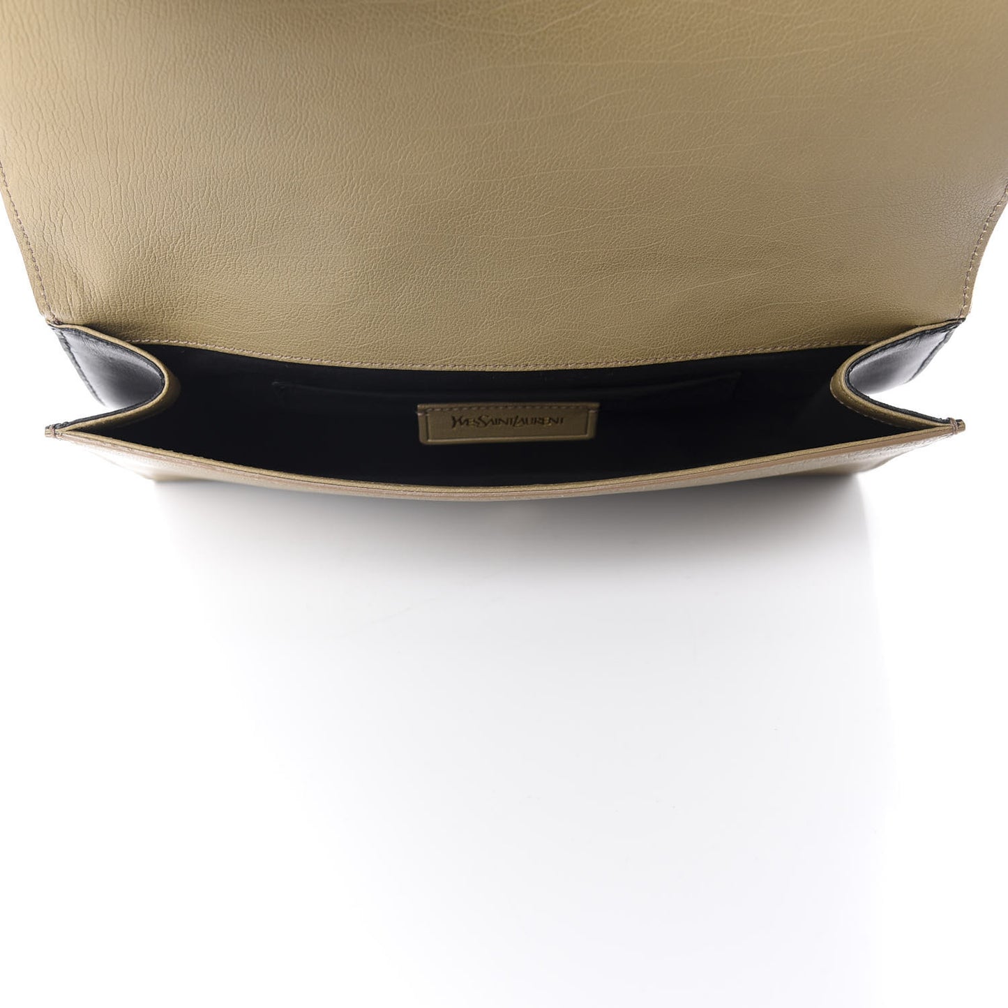Snakeskin Calfskin Y Ligne Clutch Black Olive