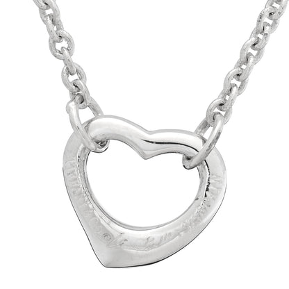 Tiffany Sterling Silver Elsa Peretti Open Heart Bracelet 3 of 4