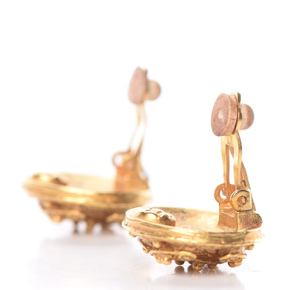 Chanel CC Clip On Earrings Gold 3 of 8