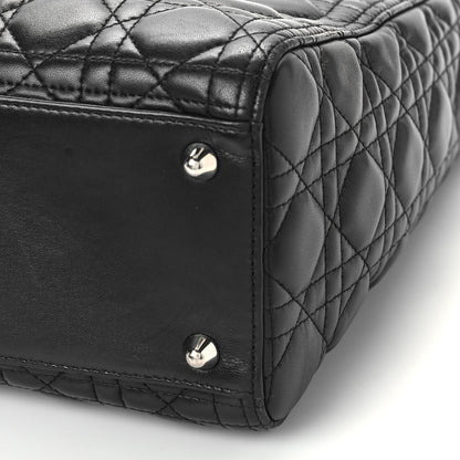 Christian Dior Lambskin Cannage Large Lady Dior Black 7 of 9