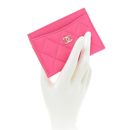 Chanel Caviar Quilted Card Holder Pink 2 of 10