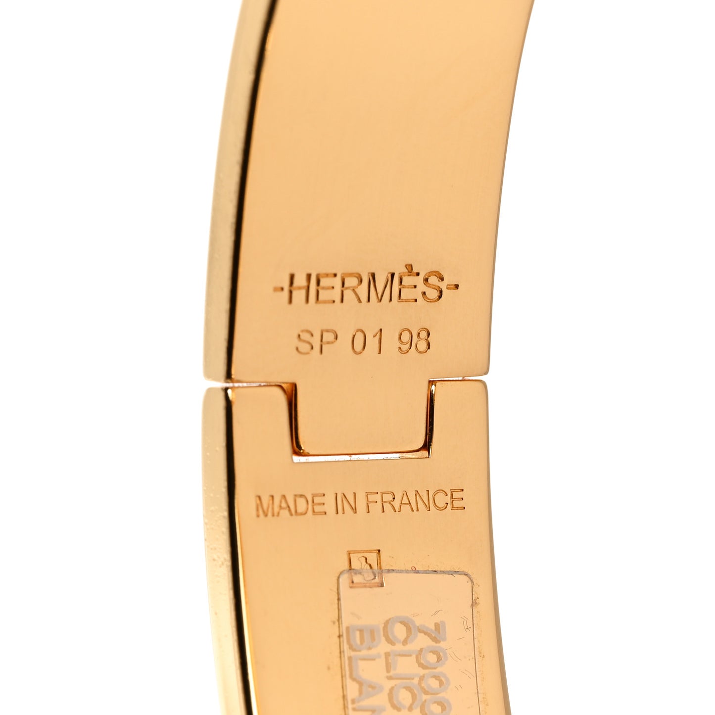 Enamel Narrow Clic Clac H Bracelet PM White