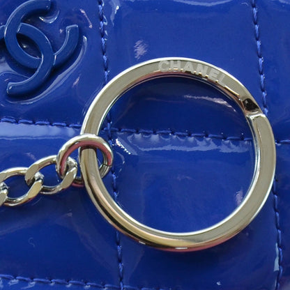 Chanel Patent Key Holder Case Bright Blue 9 of 9