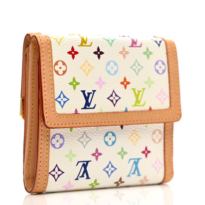 Louis Vuitton Monogram Multicolor Porte-Monnaie Billets Wallet White 3 of 8