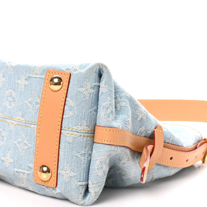 Louis Vuitton Monogram Denim CarryAll PM Sky Blue 10 of 11