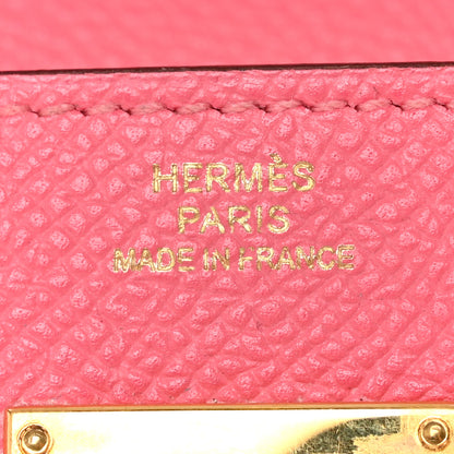 Hermes Epsom Kelly Longue Wallet Rose Azalee 6 of 15