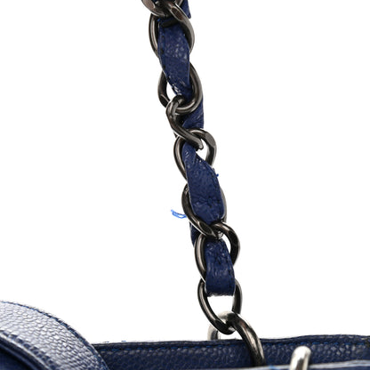 Chanel Caviar Quilted Petit Shopping Tote PST Blue 11 of 12