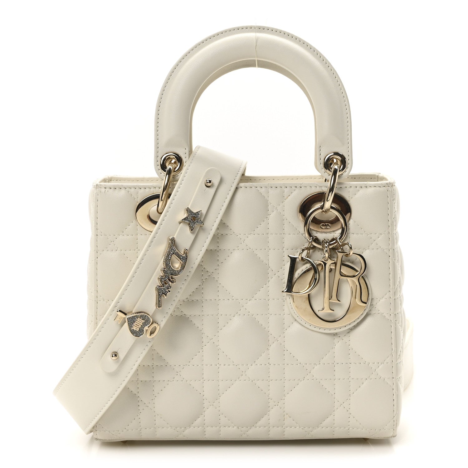 Christian Dior Lambskin Cannage Small My ABCDior Lady Dior White 1 of 11