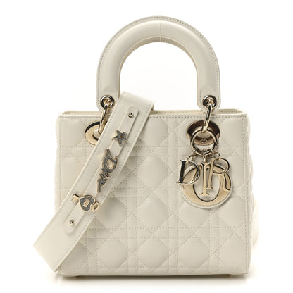 Christian Dior Lambskin Cannage Small My ABCDior Lady Dior White 1 of 11