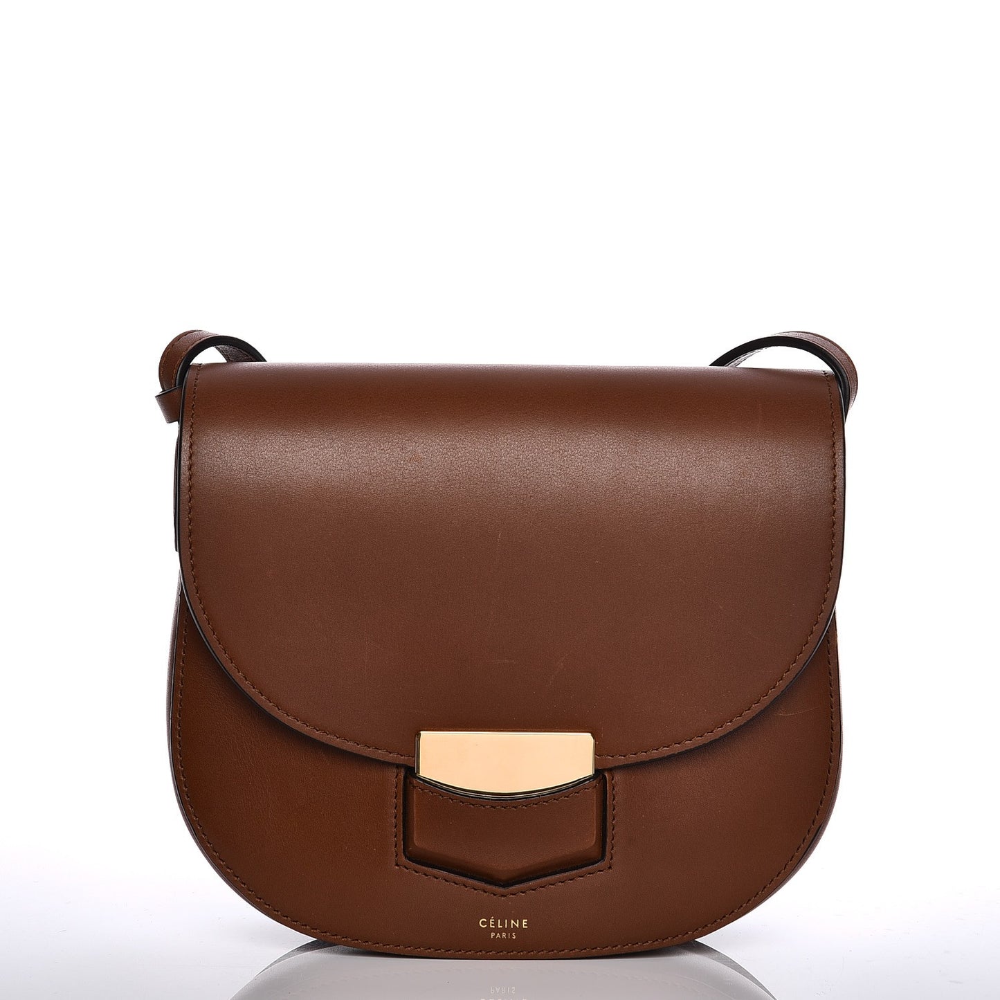 Smooth Calfskin Small Trotteur Brown