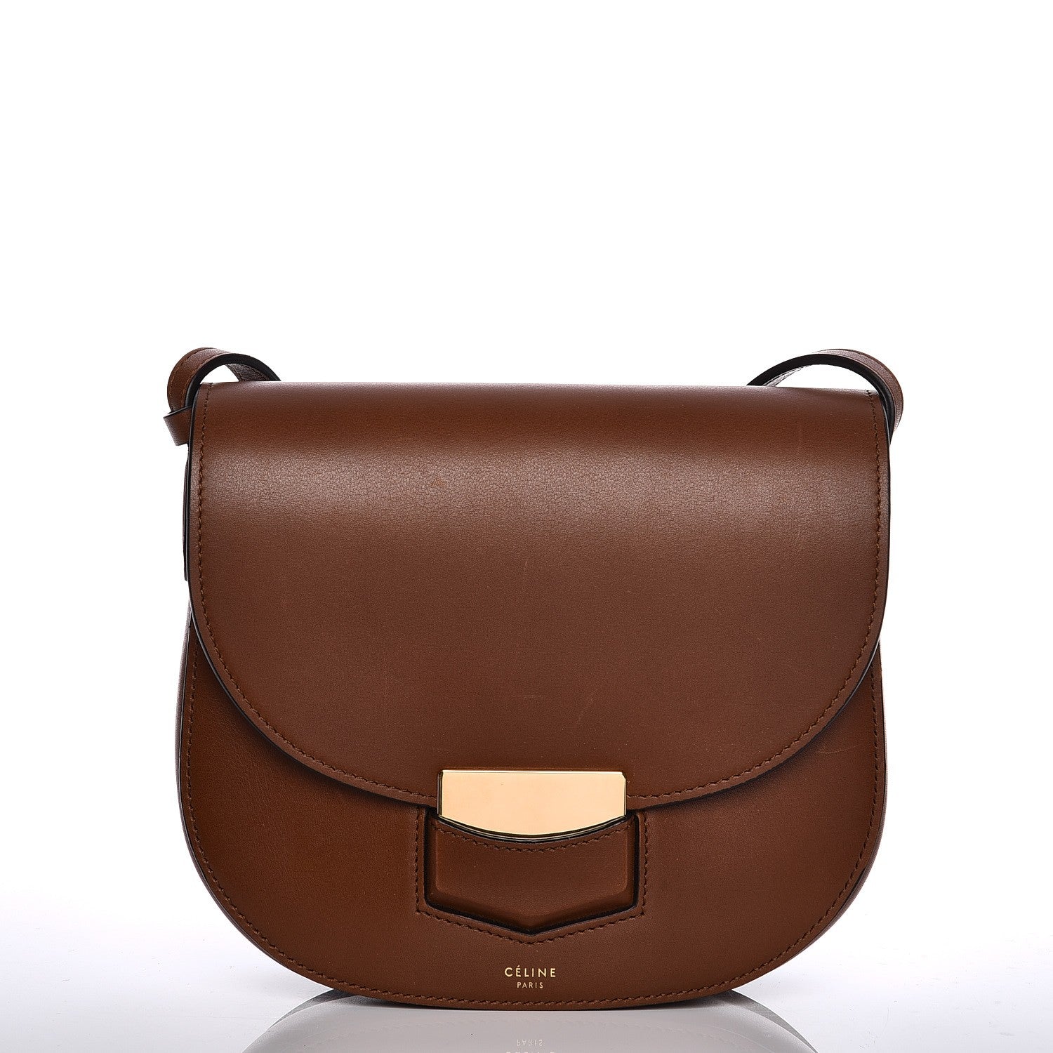 Celine Smooth Calfskin Small Trotteur Brown 3 of 11
