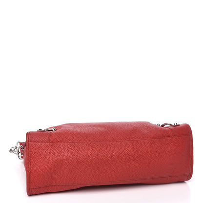 Balenciaga Vibrato Calfskin Classic Silver Hardware City Rouge Cerise 4 of 14