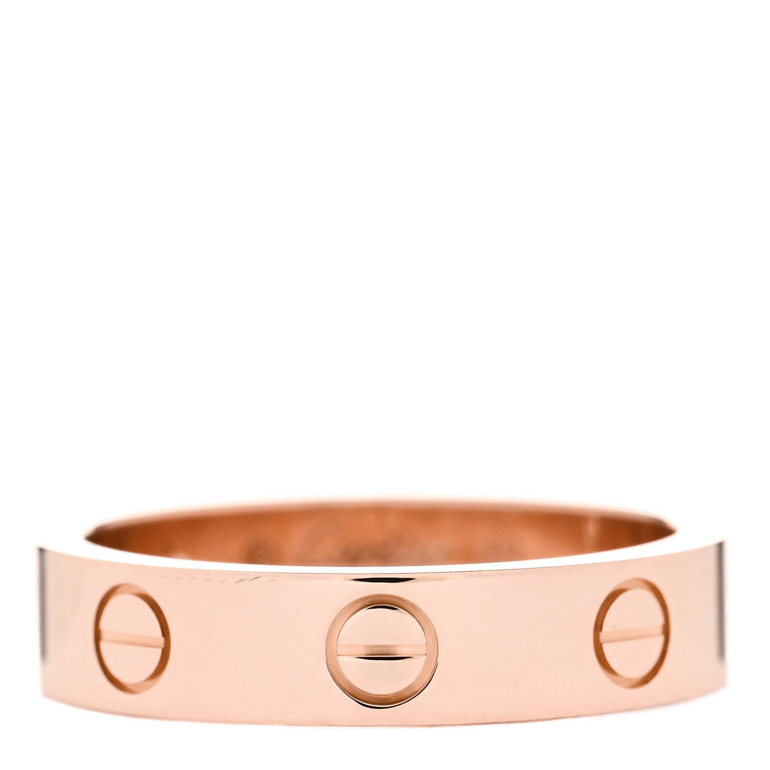 Cartier 18K Pink Gold Diamond 4mm LOVE Wedding Band Ring 49 4.75 3 of 5