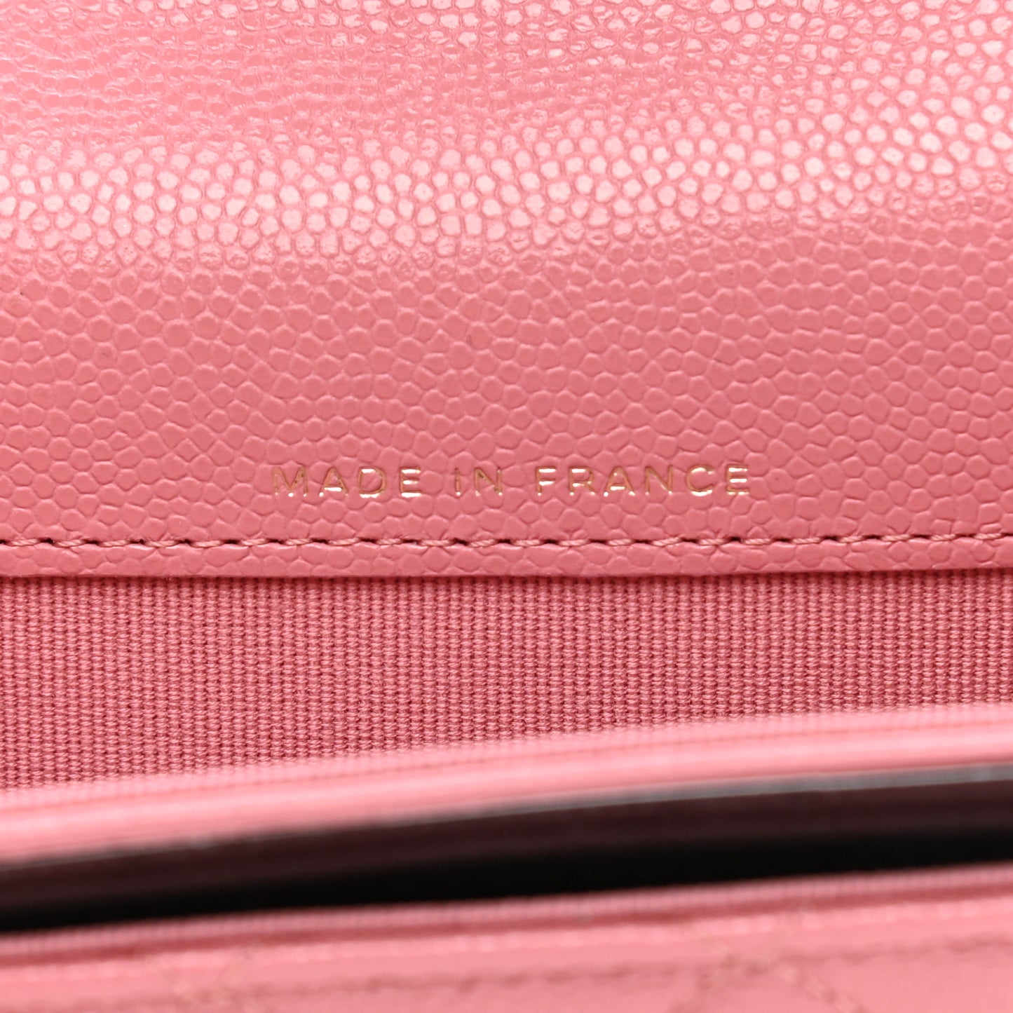 Caviar Quilted Flap Card Holder Pink