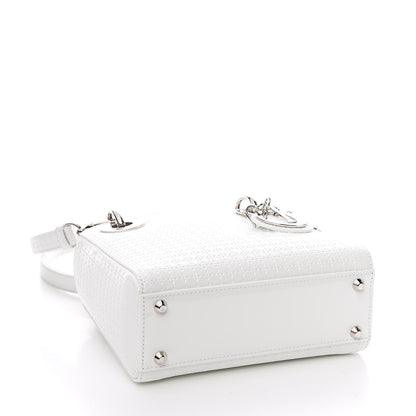 Christian Dior Patent Micro-Cannage Mini Lady Dior White 4 of 13