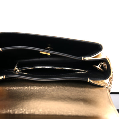 Chanel Hammered Metallic Calfskin Quilted Flap Gold 5 of 13