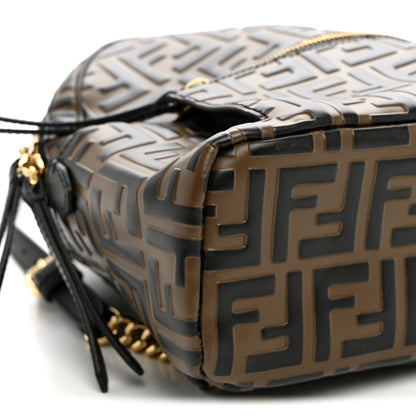 Fendi Vitello Bi-Color FF 1974 Embossed Mini Backpack Maya Black 9 of 11
