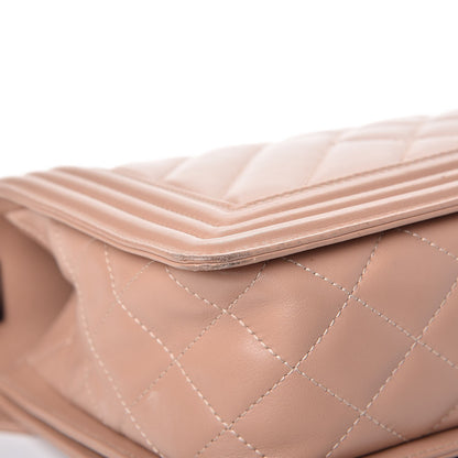 Chanel Calfskin Chevron Quilted New Medium Boy Flap Beige 11 of 14