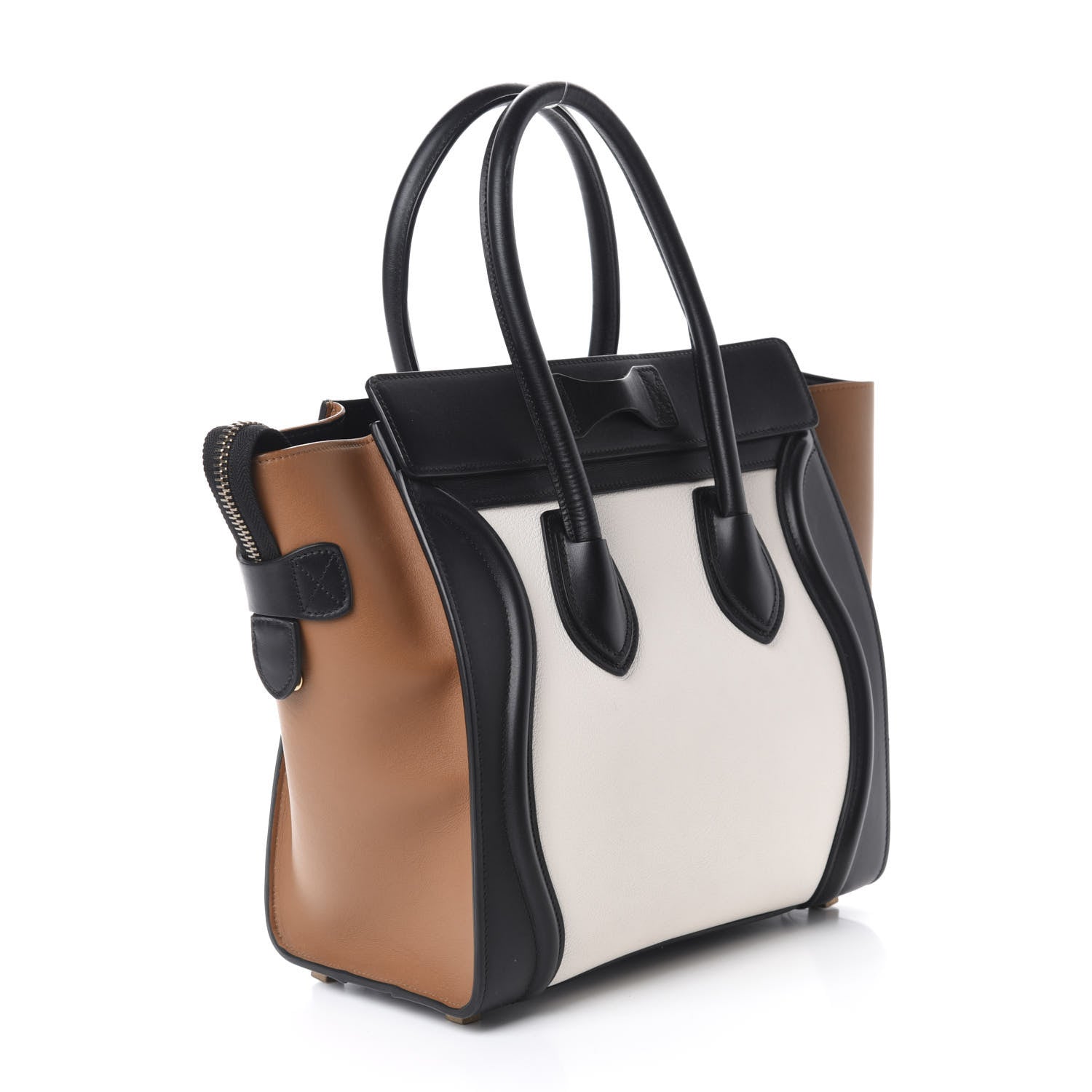 Celine Baby Grained Calfskin Tri-color Micro Luggage White 3 of 12
