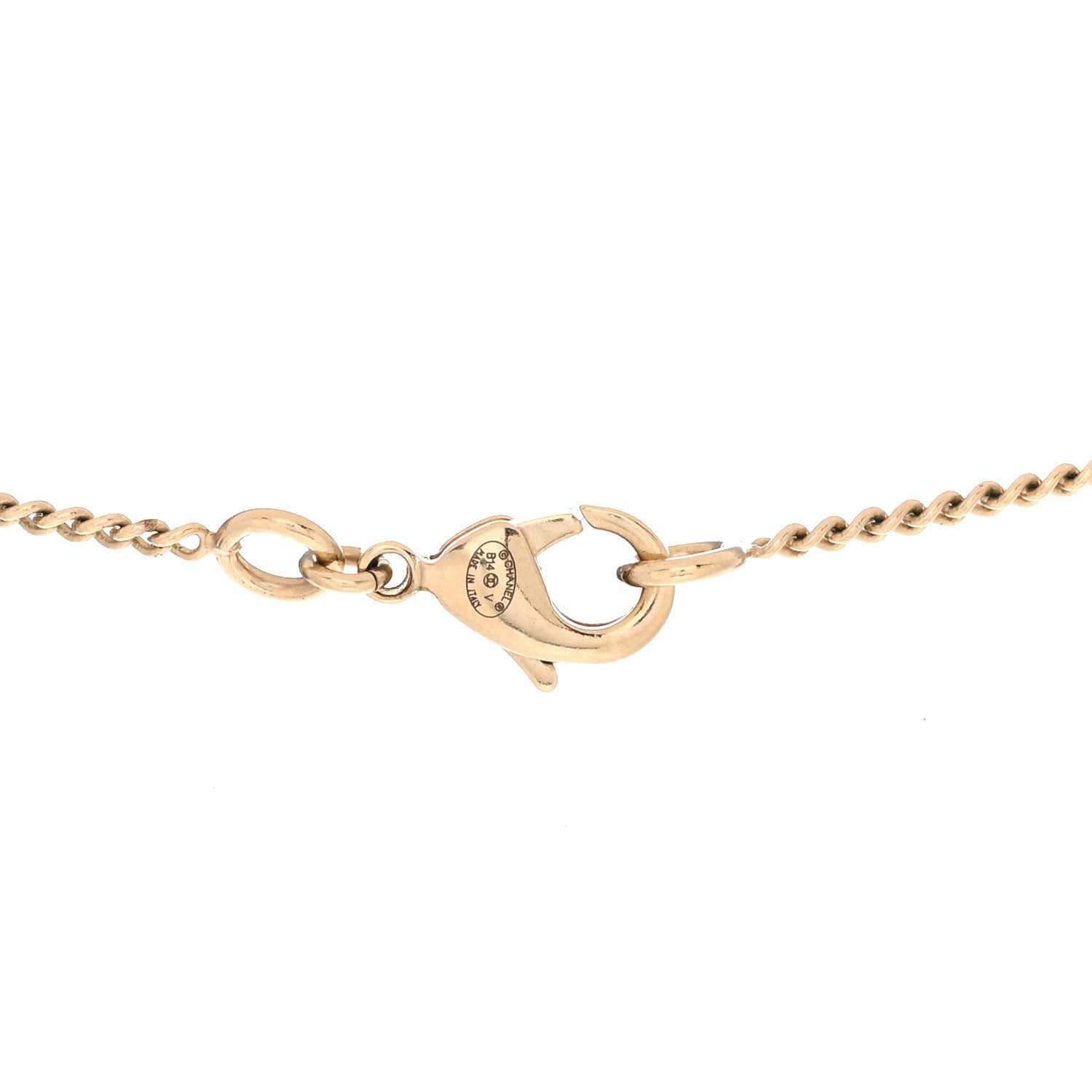 Chanel Enamel Pearl CC Baroque Drop Necklace Black Gold 5 of 5